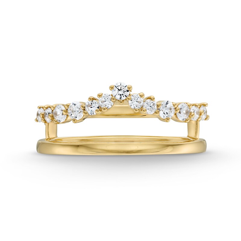 Main Image 4 of 3/8 CT. T.W. Diamond Chevron Solitaire Enhancer in 14K Gold