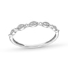 Thumbnail Image 1 of 1/20 CT. T.W. Diamond Art Deco Vintage-Style Stackable Anniversary Band in 10K White Gold