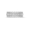 Thumbnail Image 3 of 1/4 CT. T.W. Diamond Multi-Row Vintage-Style Anniversary Band in 10K White Gold