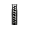 Thumbnail Image 3 of 8.0mm Woven-Pattern Engravable Wedding Band in Stainless Steel and Black PVD Plate (2 Lines)