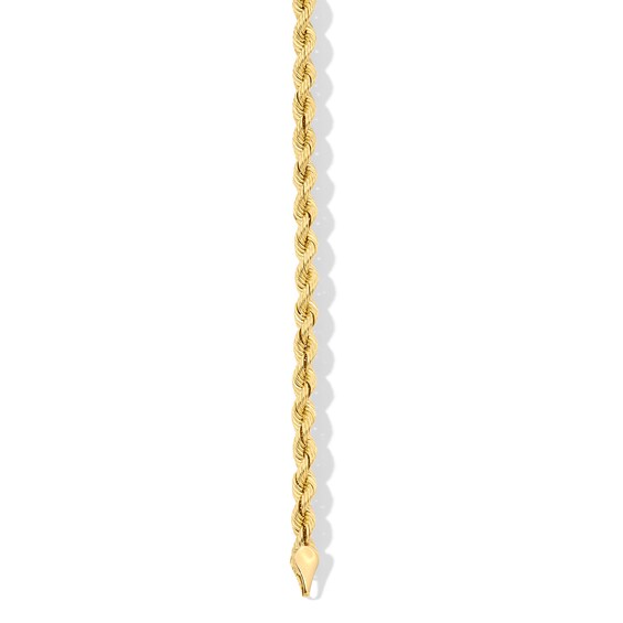 3.7mm Silk Ropeâ¢ Chain Bracelet in Hollow 14K Gold - 8.5â