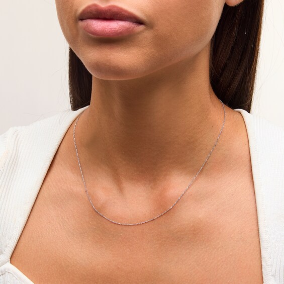 1.0mm Diamond-Cut Cable Chain Necklace in Solid 10K Gold
