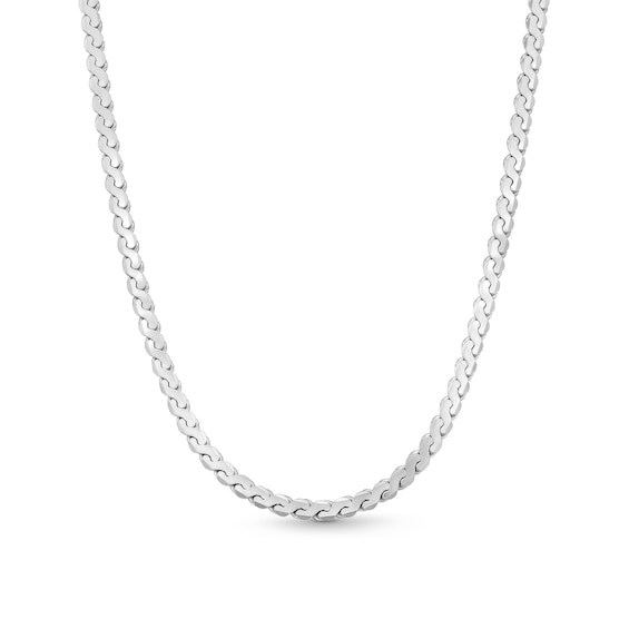 4.5mm Diamond-Cut Serpentine Link Chain Necklace in Solid Sterling Silver - 18â