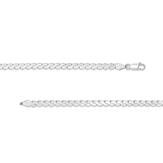 4.5mm Diamond-Cut Serpentine Link Chain Necklace in Solid Sterling Silver - 18â