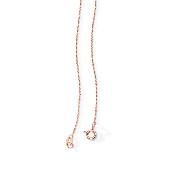 1.0mm Diamond-Cut Cable Chain Necklace in Solid 10K Rose Gold - 18â