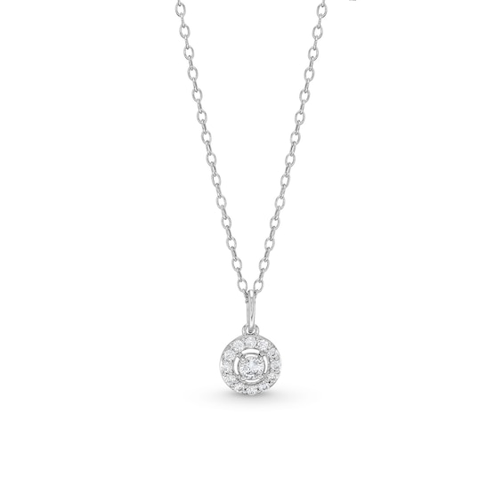 1/5 CT. T.w. Diamond Open Frame Pendant in 10K White Gold