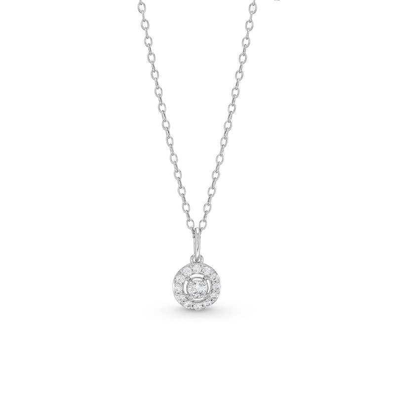Main Image 1 of 1/5 CT. T.W. Diamond Open Frame Pendant in 10K White Gold