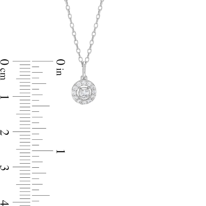 Main Image 3 of 1/5 CT. T.W. Diamond Open Frame Pendant in 10K White Gold