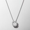 Thumbnail Image 1 of 1 CT. T.W. Emerald-Cut Certified Lab-Grown Diamond Frame Pendant in 14K White Gold (F/SI2)