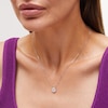 Thumbnail Image 2 of 1 CT. T.W. Emerald-Cut Certified Lab-Grown Diamond Frame Pendant in 14K White Gold (F/SI2)