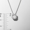 Thumbnail Image 3 of 1 CT. T.W. Emerald-Cut Certified Lab-Grown Diamond Frame Pendant in 14K White Gold (F/SI2)