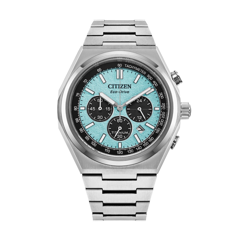 Main Image 1 of Men’s Citizen Eco-Drive® Zenshin Chrono Super Titanium™ Watch with Blue Dial (Model: CA4610-85M)