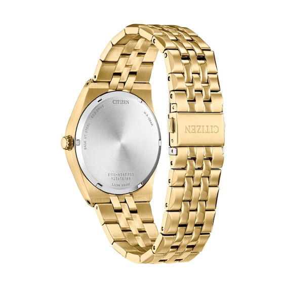 Men's Citizen Eco-DriveÂ® Corso Gold-Tone IP Watch with Black Dial (Model: Bm7333-85E)