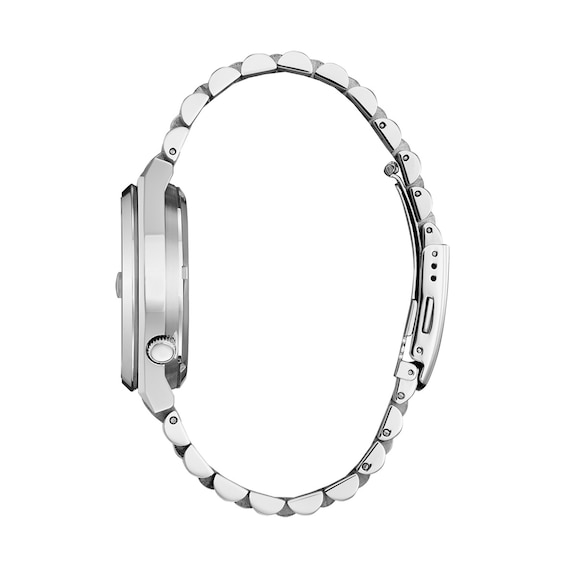 Men's Citizen Eco-Drive® 1/10 CT. T.w. Diamond Corso Two-Tone IP Watch with Black Dial (Model: Bm7644-51E)