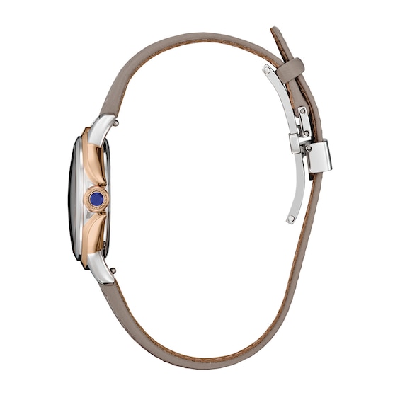 Ladiesâ Citizen Eco-DriveÂ® Ceci Rose-Tone IP Strap Watch with Grey Dial (Model: Em1166-01Z)
