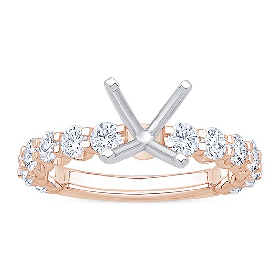 1-1/2 CT. T.w. Diamond Semi Mount in 14K Rose Gold