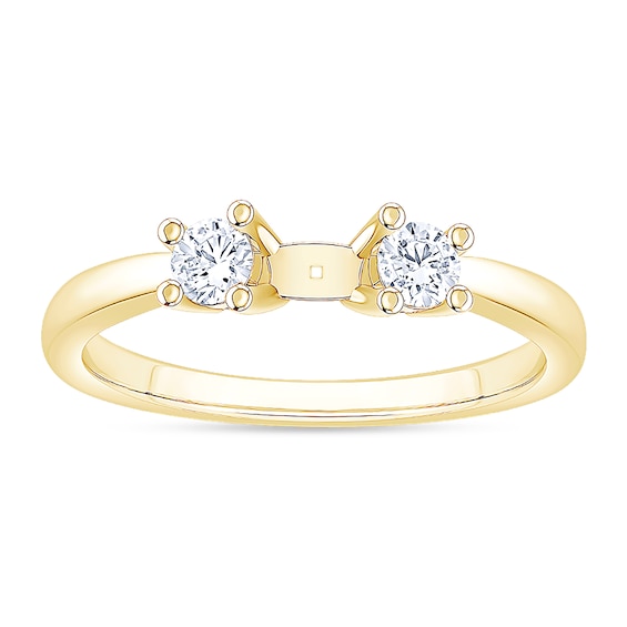 1/4 CT. T.w. Diamond Three Stone Semi Mount in 14K Gold