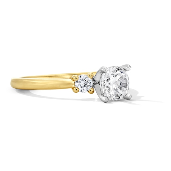 1/4 CT. T.w. Diamond Three Stone Semi Mount in 14K Gold