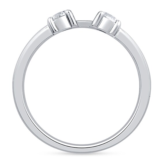 1/4 CT. T.w. Diamond Three Stone Semi Mount in 14K White Gold