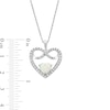 Thumbnail Image 3 of 7.0mm Heart-Shaped Lab-Created Opal and White Lab-Created Sapphire Infinity Heart Pendant in Sterling Silver