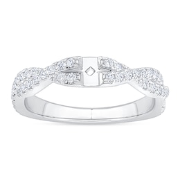 1/3 CT. T.W. Diamond Twist Shank Semi Mount in 14K White Gold