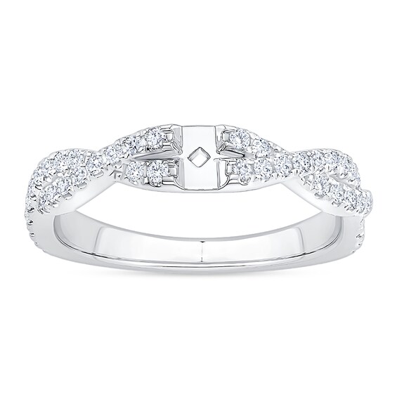1/3 CT. T.w. Diamond Twist Shank Semi Mount in 14K White Gold