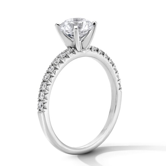 1/3 CT. T.w. Diamond Semi Mount in 14K White Gold