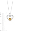 Thumbnail Image 3 of 7.0mm Heart-Shaped Citrine and White Lab-Created Sapphire Infinity Heart Pendant in Sterling Silver