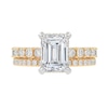 Thumbnail Image 3 of 3 CT. T.W. Emerald-Cut Certified Lab-Grown Diamond Bridal Set in 14K Gold (I/SI2)