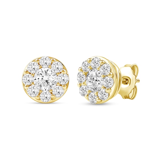 1 CT. T.w. Certified Lab-Grown Multi-Diamond Stud Earrings in 14K Gold (F/Si2)