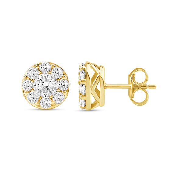 1 CT. T.w. Certified Lab-Grown Multi-Diamond Stud Earrings in 14K Gold (F/Si2)