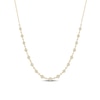 Thumbnail Image 1 of 1 CT. T.W. Multi-Diamond Alternating Necklace in 10K Gold - 17”