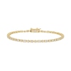 Thumbnail Image 1 of 1 CT. T.W. Baguette and Round Diamond Alternating Line Bracelet in 10K Gold