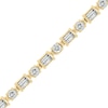 Thumbnail Image 2 of 1 CT. T.W. Baguette and Round Diamond Alternating Line Bracelet in 10K Gold