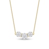 Thumbnail Image 1 of 1/2 CT. T.W. Certified Lab-Grown Diamond Three Stone Necklace in 14K Gold (F/SI2)