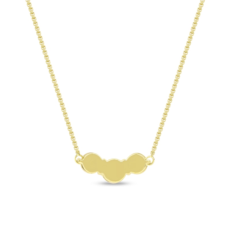 Main Image 3 of 1/2 CT. T.W. Certified Lab-Grown Diamond Three Stone Necklace in 14K Gold (F/SI2)