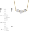 Thumbnail Image 4 of 1/2 CT. T.W. Certified Lab-Grown Diamond Three Stone Necklace in 14K Gold (F/SI2)