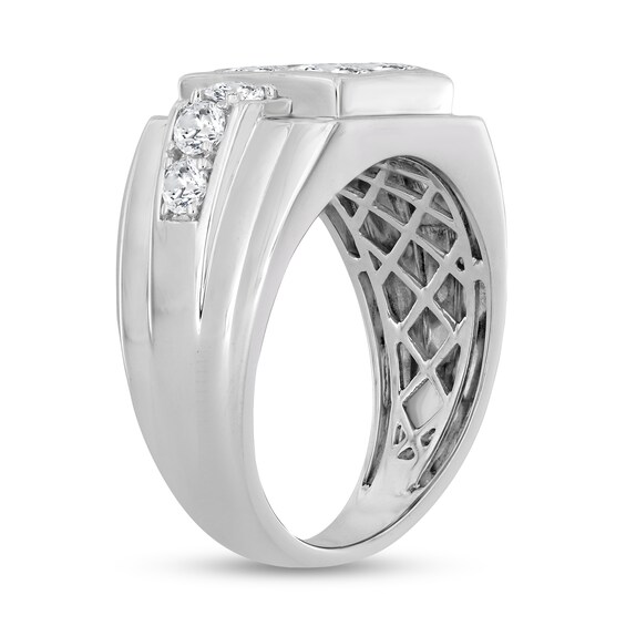 2-3/4 CT. T.w. Quad Square-Cut Certified Lab-Grown Diamond Ring in 14K White Gold (F/Si2)
