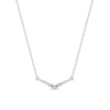 Thumbnail Image 1 of Diamond Accent Chevron Necklace in 10K White Gold