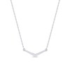 Thumbnail Image 3 of Diamond Accent Chevron Necklace in 10K White Gold