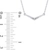 Thumbnail Image 4 of Diamond Accent Chevron Necklace in 10K White Gold