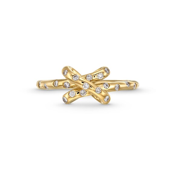 1/5 CT. T.w. Certified Lab-Grown Diamond Bubbles Knot Ring in 10K Gold (F/Si2)