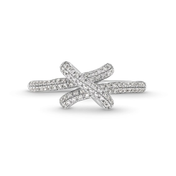 1/3 CT. T.w. Certified Lab-Grown Diamond Double Row Knot Ring in 10K White Gold (F/Si2)