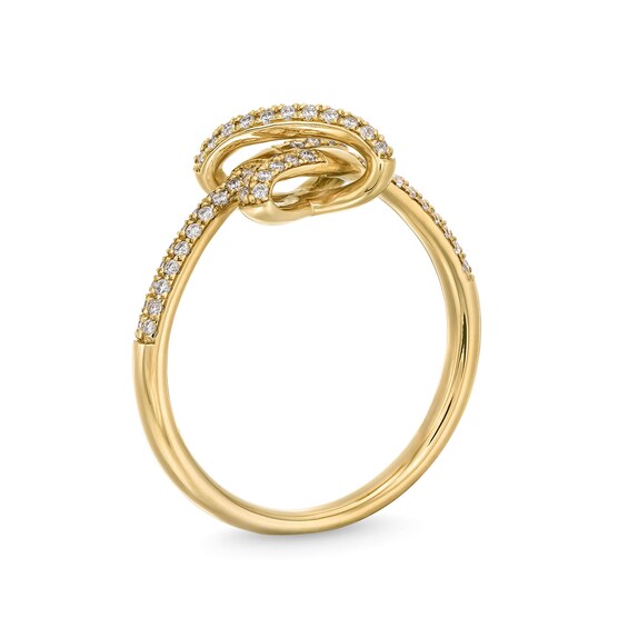 1/3 CT. T.w. Certified Lab-Grown Diamond Double Row Knot Ring in 10K Gold (F/Si2)
