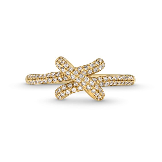1/3 CT. T.w. Certified Lab-Grown Diamond Double Row Knot Ring in 10K Gold (F/Si2)