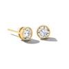 Thumbnail Image 1 of 1 CT. T.W. Certified Lab-Grown Diamond Bezel-Set Solitaire Stud Earrings in 14K Gold (F/SI2)