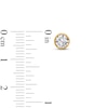 Thumbnail Image 3 of 1 CT. T.W. Certified Lab-Grown Diamond Bezel-Set Solitaire Stud Earrings in 14K Gold (F/SI2)