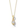 Thumbnail Image 1 of 1/10 CT. Diamond Solitaire Marquise Frame Drop Pendant in 10K Gold