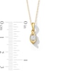 Thumbnail Image 3 of 1/10 CT. Diamond Solitaire Marquise Frame Drop Pendant in 10K Gold