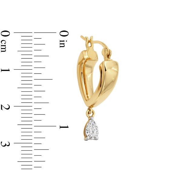 1/2 CT. T.w. Pear-Shaped Certified Lab-Grown Diamond Solitaire Drop Earrings in 14K Gold (F/Si2)